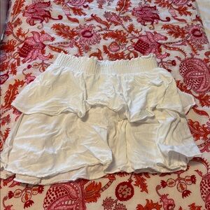 Princess Polly White Ruffled Skirt